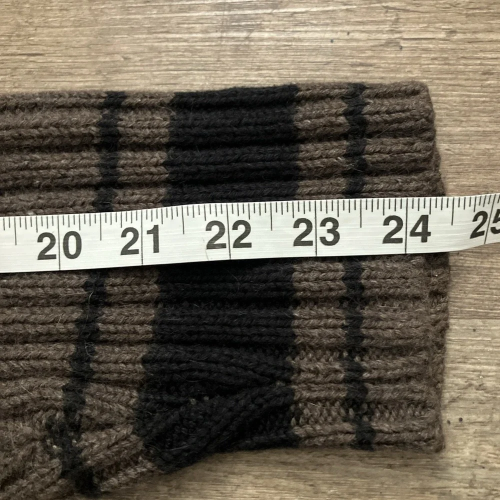 BANANA REPUBLIC Cable Knit Sweater Men's Size Large‎ Brown Rabbit Hair Cotton